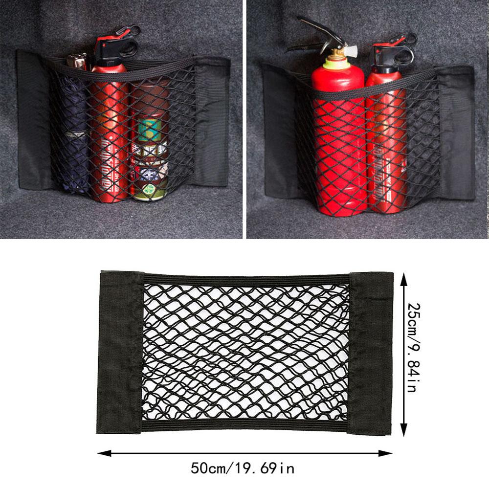5 Size Car Seat Storage Bag Universal Car Seat Back Magic Sticker Organizer Extinguisher Mesh Net Bag for Auto Stowing Tidying