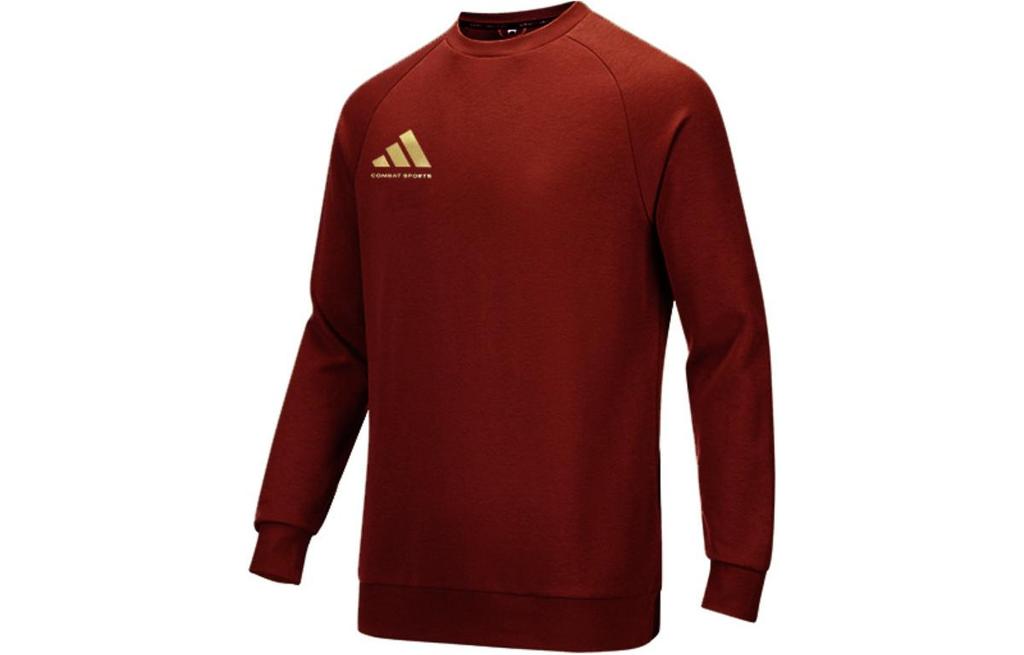 Men's Sweatshirt Adidas Sweatshirt Unisex Red Gold