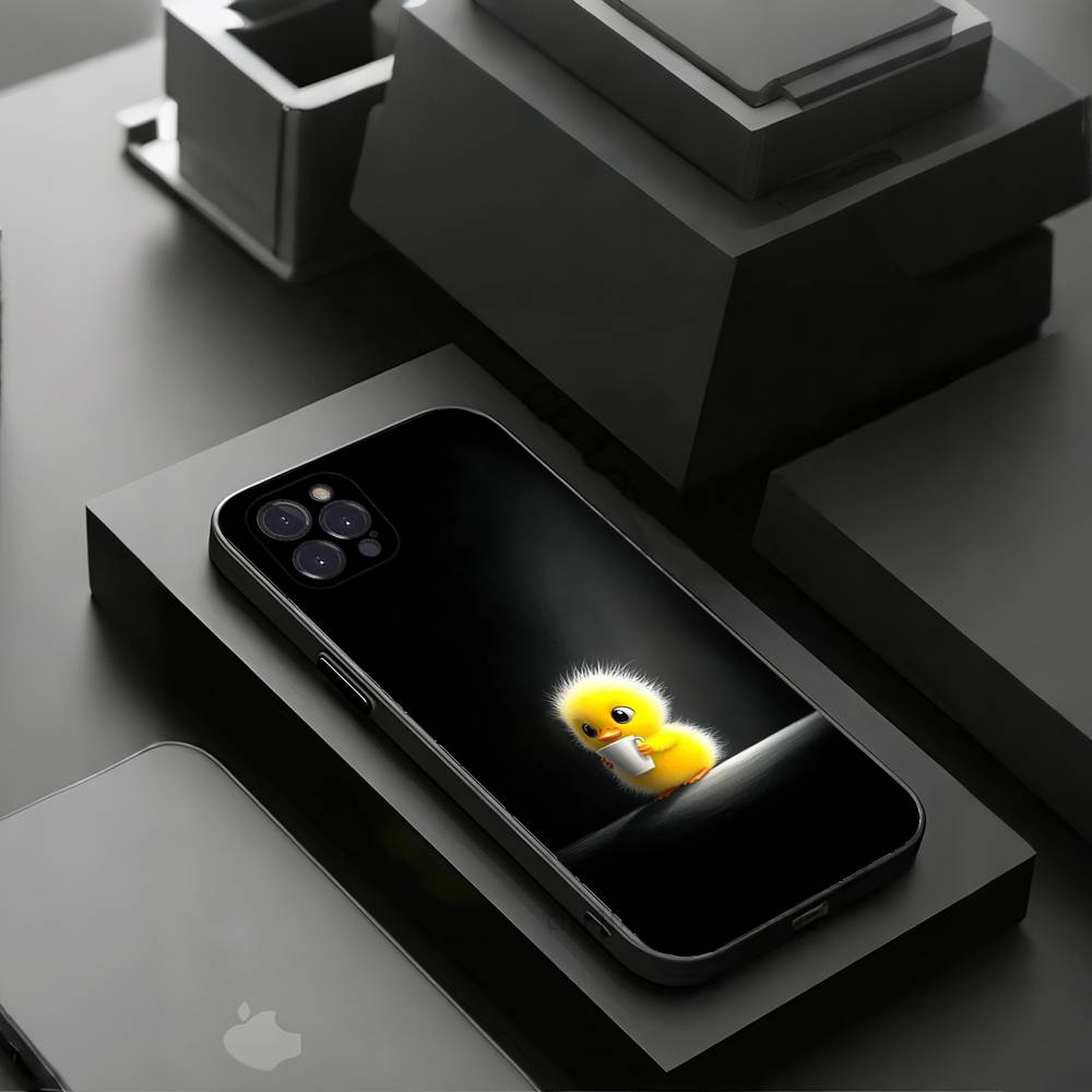 Yellow Duck Phone Case For iPhone 17 16 15 14 13 12 11 Pro Xs Max Mini Plus Antislip Shockproof Hard