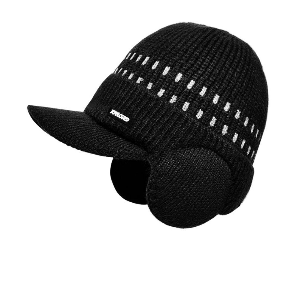 Coldproof Knitted Benines Solid Color Knitted Skullies Fashion Knitted Baseball Hat  Streetwear