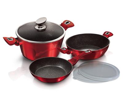 Berlingerhaus Bh-7046 Burgundy Pots And Pans Set
