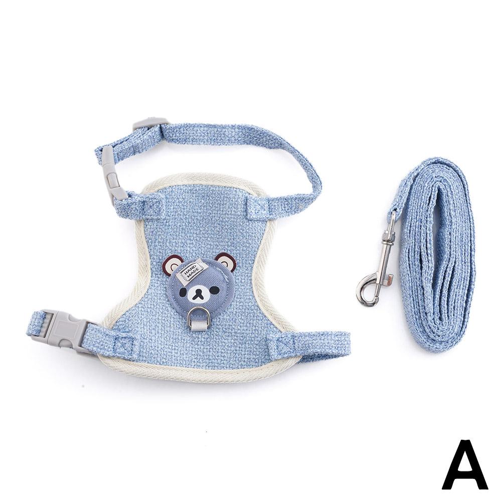 

Newest Undershirt Style Pet Leash Adjustable Cat Dog Harness Breathable Leash Convenient Pet Vest For Small Dog Cat Supplies S синий