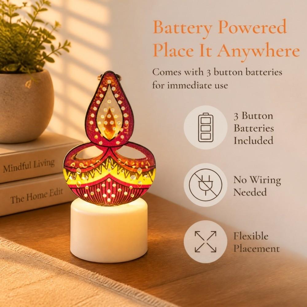 Flameless Flameless LED Candle Lights Soft Warm Glow Compact Size Battery Operated Mini Night Lamp Without Real Flame