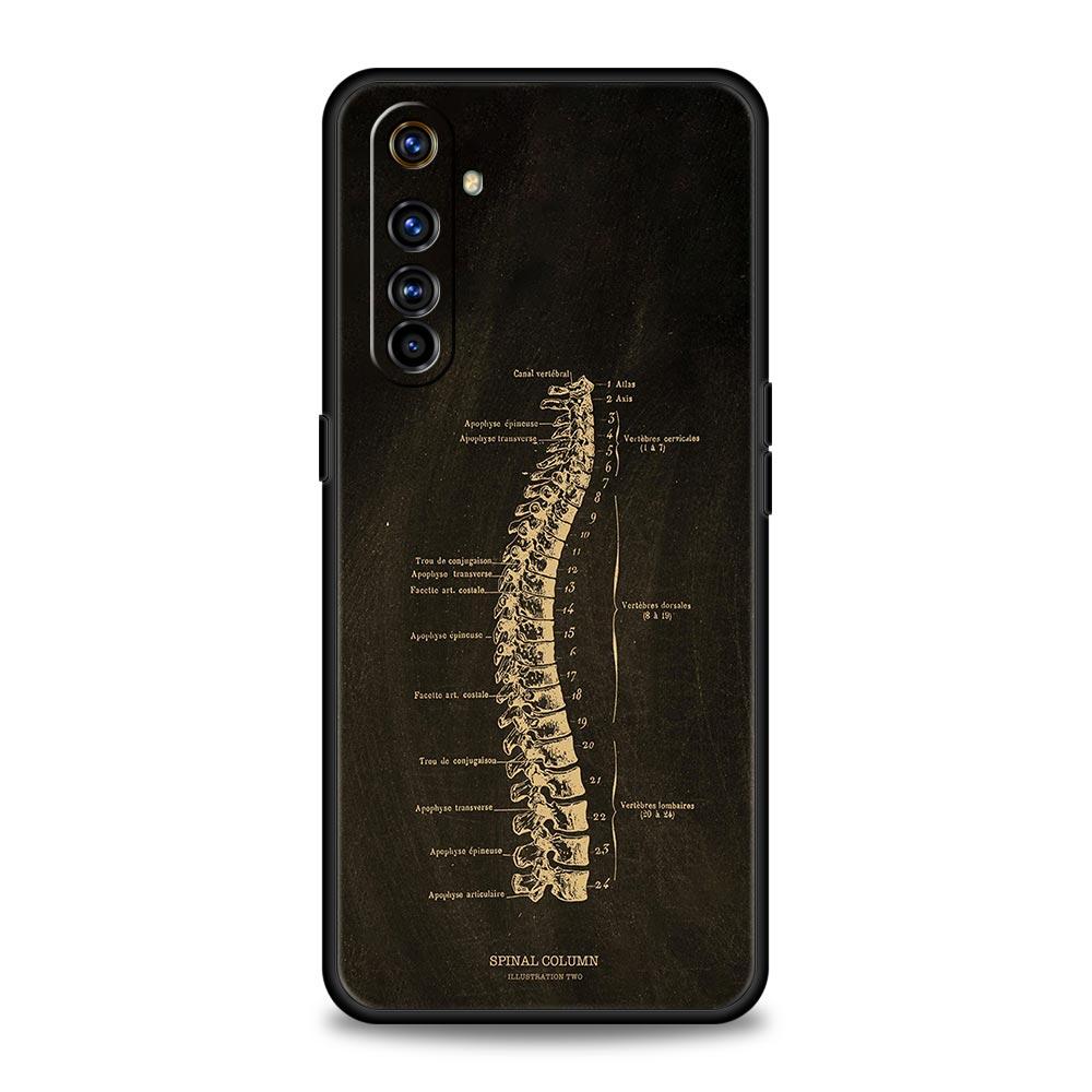 Case For Realme 12 11 10 9 8 5G 7 6 GT5 GT3 GT2 Pro Plus C21 C11 C25 C35 GT Neo 2 3 3T 5 Cover Skeleton Chalkboard Body Heart