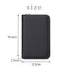 KASSAI Cowhide Leather Passbook Case with Large RFID Skimming Passport and Card Case Accordion-Style Capacity, Protection, (Black)