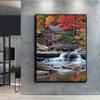 5D DIY Diamond Painting Scenic Waterfall  Cross Stitch Diamond Art Embroidery  Mosaic Home Deco