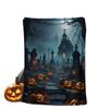 Halloween ghosts digital-printed polyester Bedroom velvet flannel cover blanket Fleece soft sofa cover blankets for beds