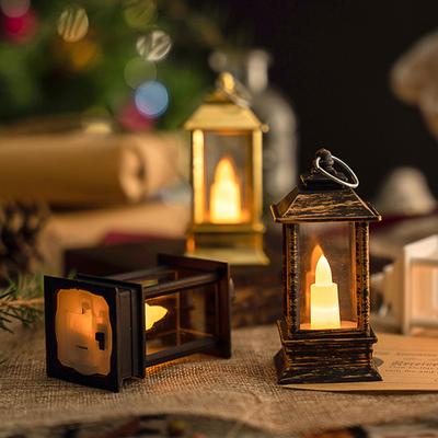 Lantern Lamp 4 Colors LED Lantern Energy-saving Enhance Atmosphere Flickering LED Candles Party Hanging Lantern Decor