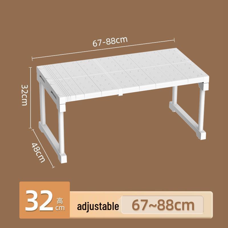 Retractable Wardrobe Partition: Layered Shelf & Shoe Cabinet Organizer