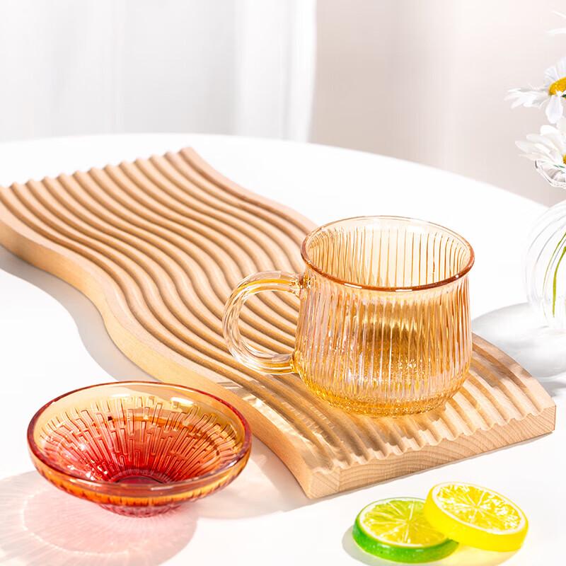 Creative Mushroom Glass Cup with Lid & Snack Plate Set