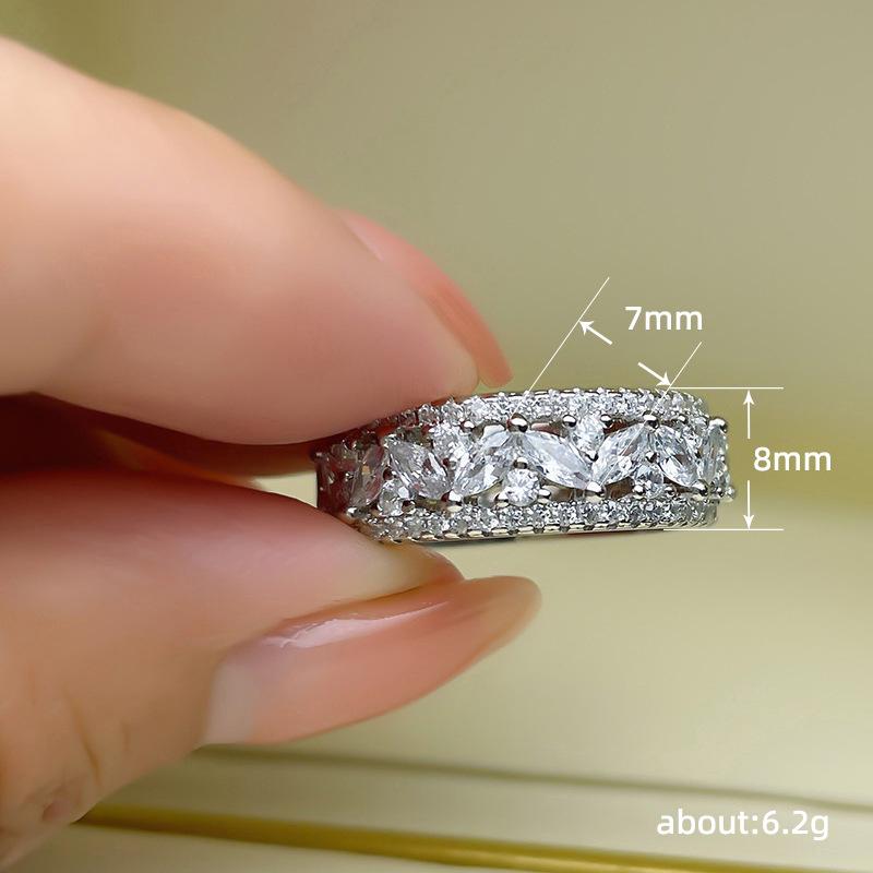 Lindon Classic Copper Alloy Zircon Ring Ladies Jewelry Wedding Promise Party Gift