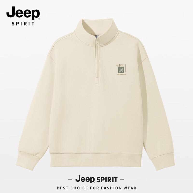 

JEEP SPIRIT Men s 2025 Half-Zip Stand-Collar Sweatshirt 3XL
