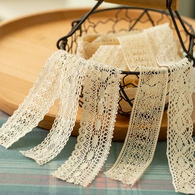 10 Meter/Lot Baumwollspitze Besatzband zum Nähen Geschenkverpackung Heimdeko Schleife DIY Bastelbedarf Handarbeit Bestickter Stoff