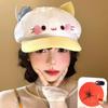 Sweet and Cute Little Fish Cat Beret Female Cartoon Showing Face Small Versatile Octagonal Hat Traveling Newsboy Painter Hat