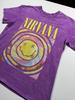 Nirvana Live ’93 Men’s Medium Purple Graphic Band Tee Grunge Rock Y2K Unisex T-Shirt