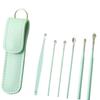 Portable 6-Piece Stainless Steel Earwax Removal Tool Set with Keychain