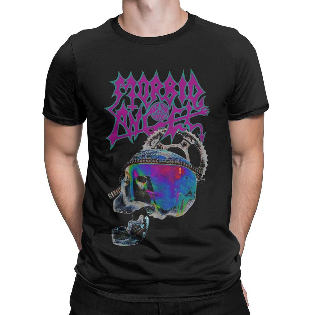 Morbid Angel T-Shirt for Men Band Leisure Cotton Tee Shirt Crewneck Short Sleeve T Shirt Plus Size Clothing
