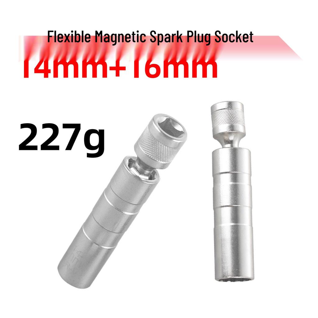 Clé à bougie magnétique WD 14 mm/16 mm pour réparation automobile