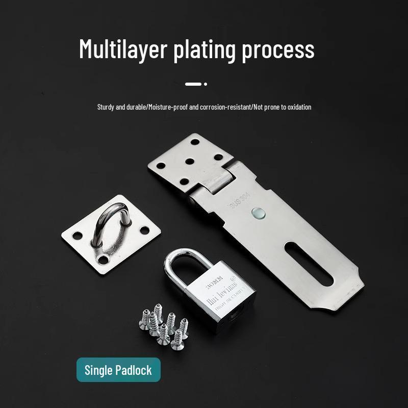 Lockable Thickened Hasp Latch for Cabinet, Drawer, or Wooden Door