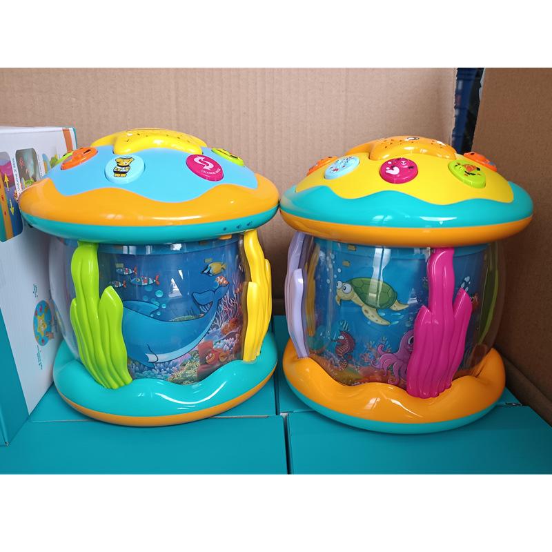 Baby Toddler Clap Drum with Lights & Music – Educational Ocean-Themed Toy for Parent-Child Interaction.