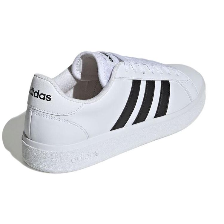 Adidas Neo Grand Court Lifestyle Court Leather Comfortable Casual Durable Lightweight Low-Top Skate Shoes Women Sneakers White Black GW9261