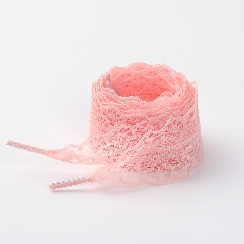 1 Pair Soft Silk Lace Shoelaces, Colorful Flat DIY Shoe Straps, Ballet Style for Sneakers  Elegant Trim