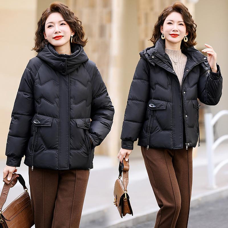 

Women s New Fashionable Versatile Hooded Cold Fluffy Thickened Warm Loose High-quality Fabrics Casual Sports Cotton Coat Jacket XXXXL