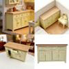 Unfinished Wooden Dollhouses Cabinet Miniature Furniture Model For DIY Crafting And Display