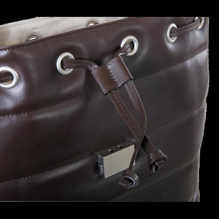 Sac à dos en cuir Passenger Leather Nava - Dark Brown