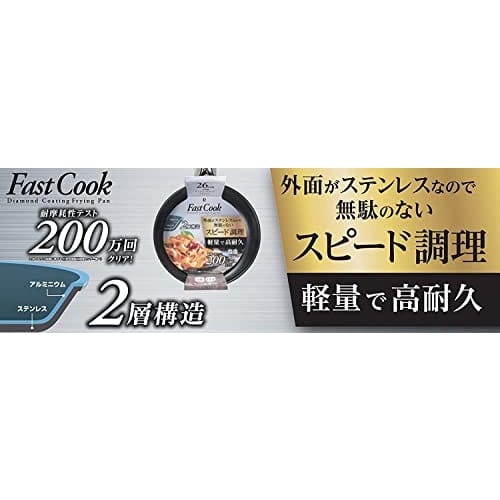 Pearl Metal Frying Pan, 16cm, Induction Compatible, Double-Layered Steel with Diamond Coating, Lightweight and Durable, Fast Cook, HB-6741