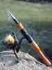 SOUGAYILANG Spinning Fishing Rod 1.6m Fishing Reel Set Telescopic Fishing Pole Salt/Freshwater Fishing Travel Fishing Tools