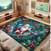 Christmas Theme Soft Crystal Velvet Rug Custom Name & Text Print Non Slip Floor Rug for Bedroom Living Room