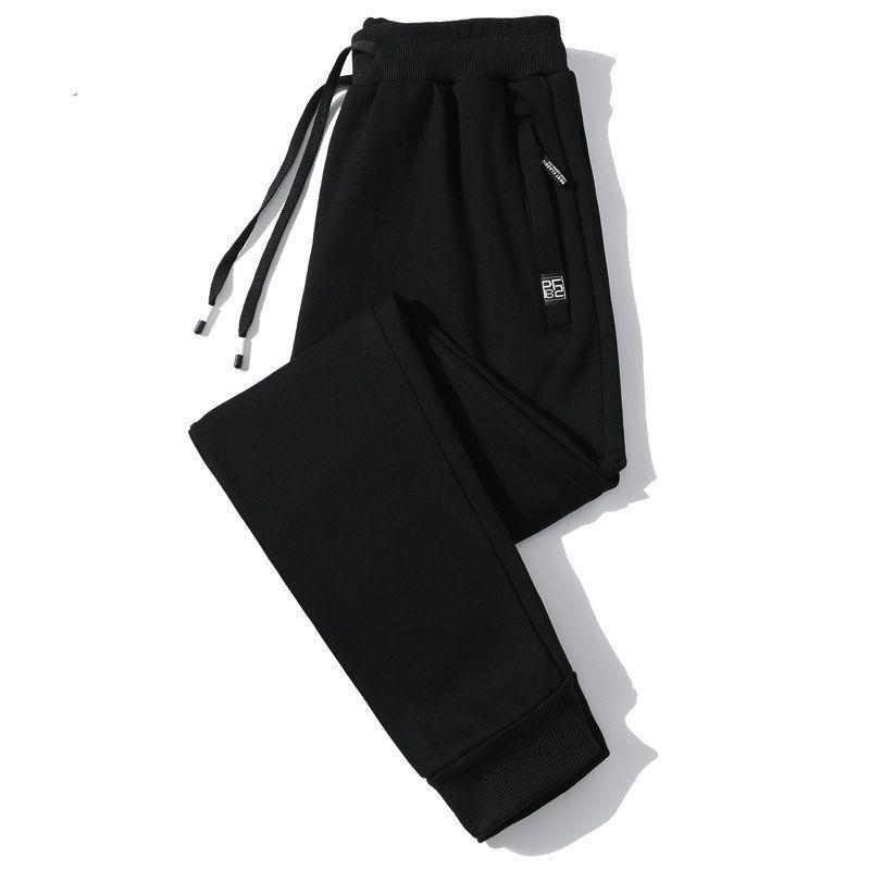 Men's Autumn/Winter Thickened Cotton Straight-Leg Sweatpants - Loose Fit, Plus Size, Casual Trousers