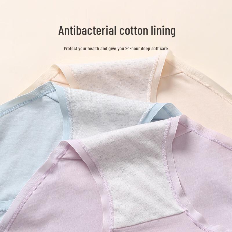 Fenteng Women's Cotton Antibacterial Mid-Waist Briefs
