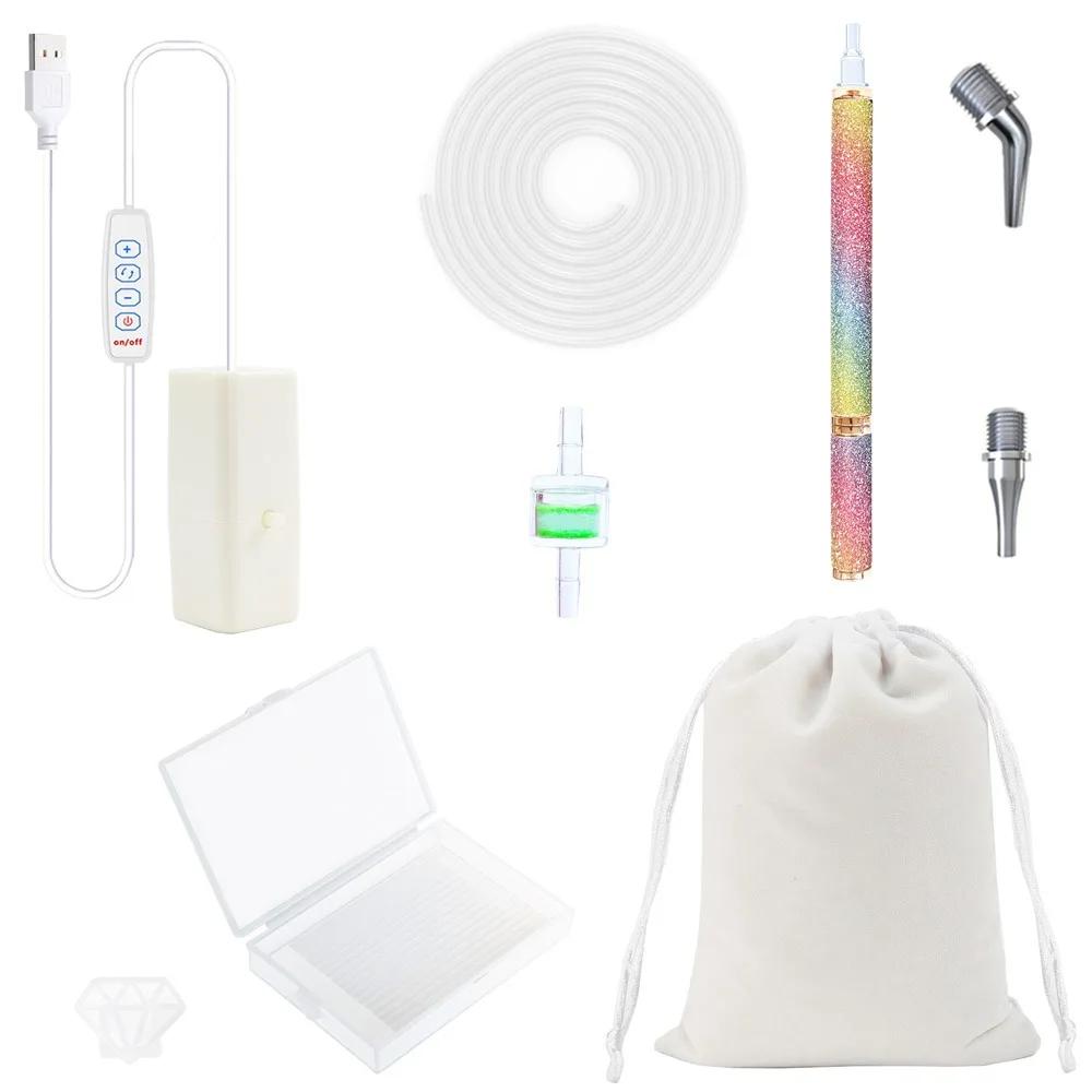 DIY Craft Vacuum Diamond Painting Pen Kits Long-lasting and Stable USB Cable Electric Diamond Suction Tool with Storage Bag
