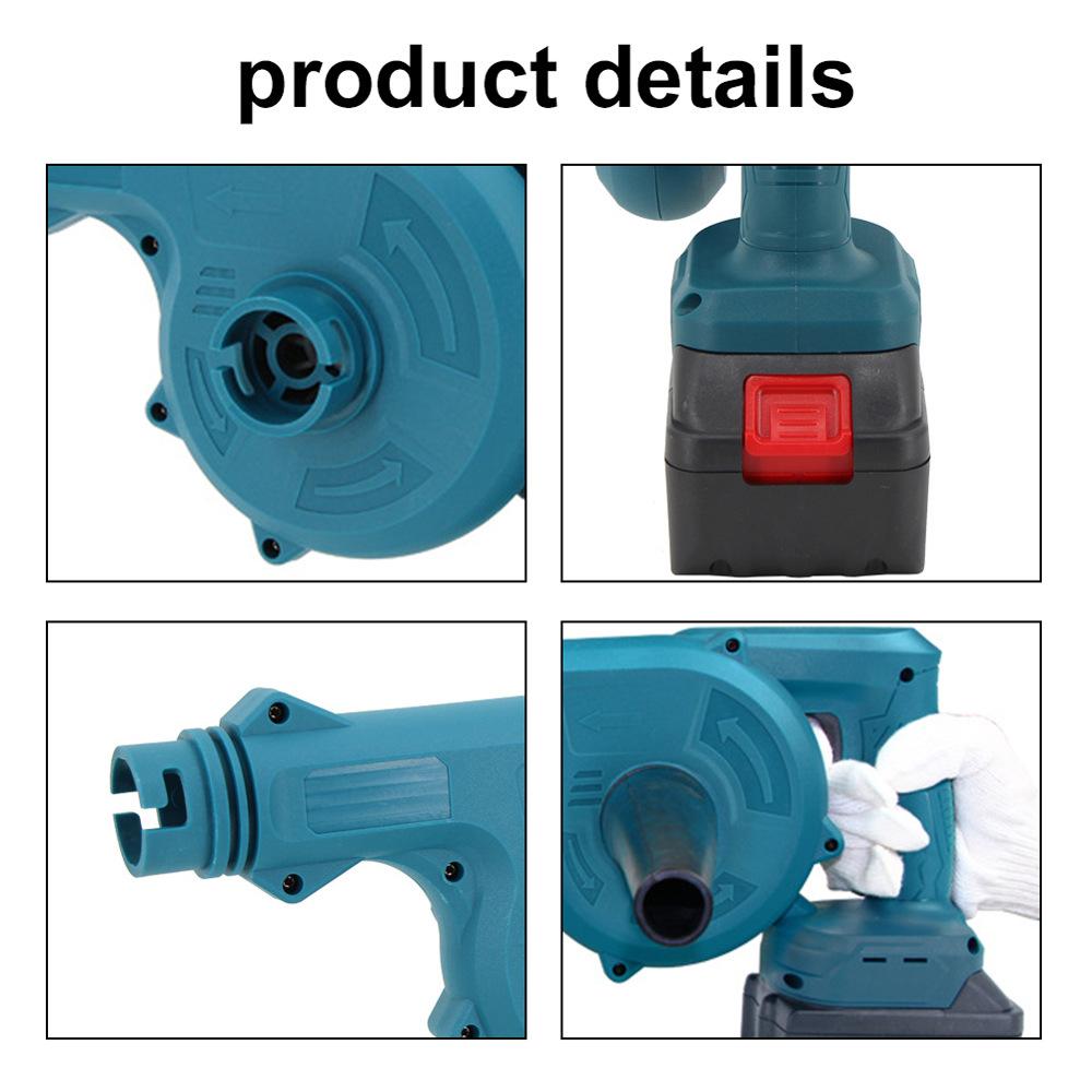 Cordless Electric Air Blower 2 In 1 Air Blower&Suction Handheld Leaf Computer Dust Collector Cleaner For Makita 18V Battery pin