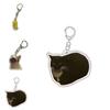 Cute Banana Cat Keychain Funny Acrylic Bag Charm For Cat Lovers 3.5cm Height