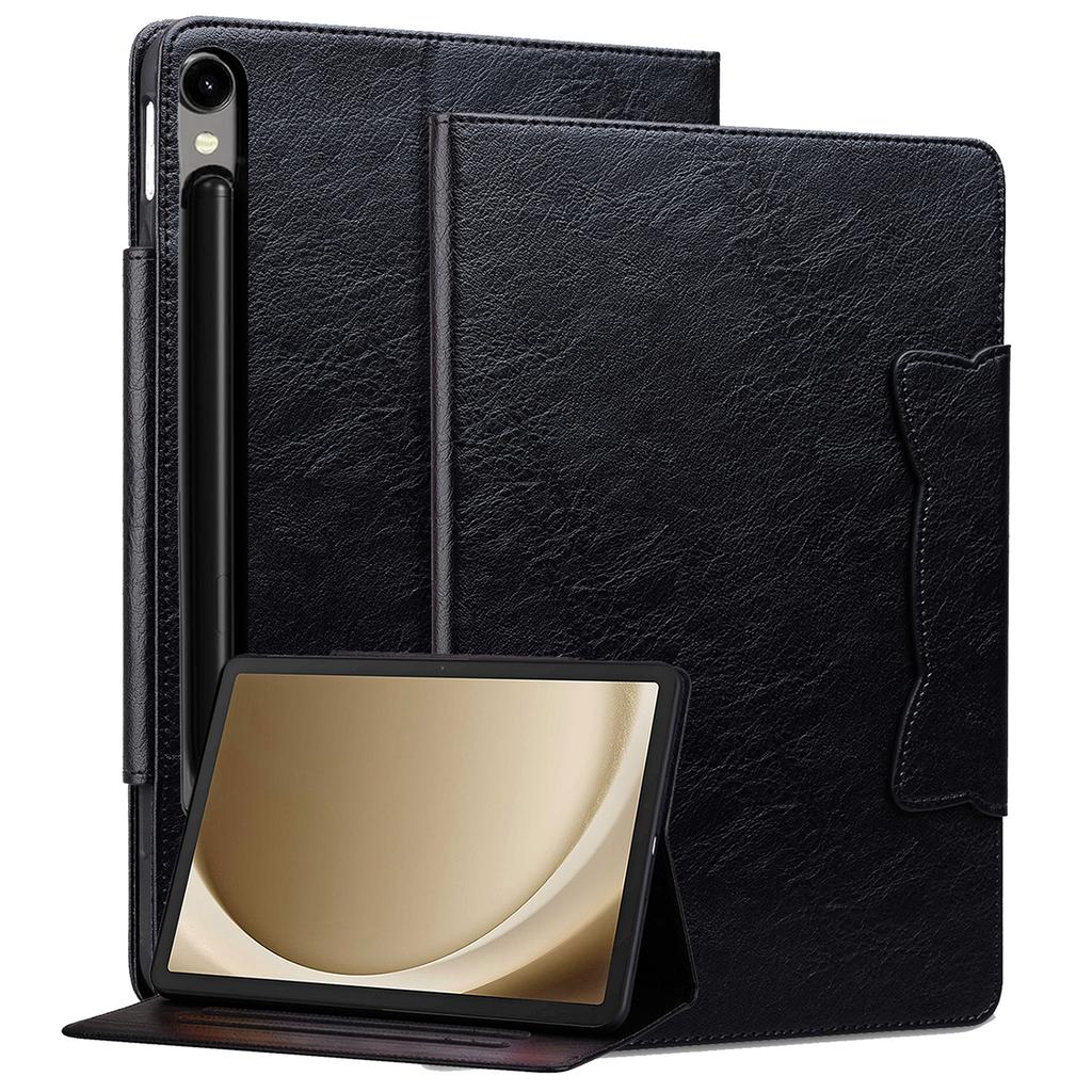 Para Capa Samsung Galaxy Tab S10 FE+ Fecho Fivela de Gato Couro Protetor Capa com Suporte