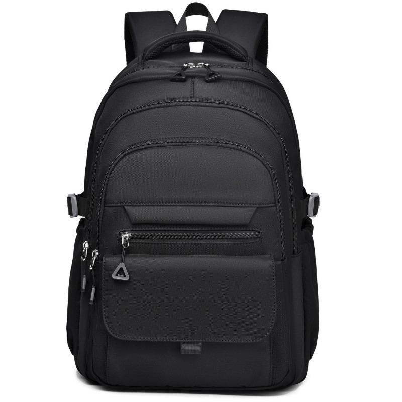 Solid color versatile student schoolbag backpack Oxford cloth junior high school college student backpack leisure travel bag