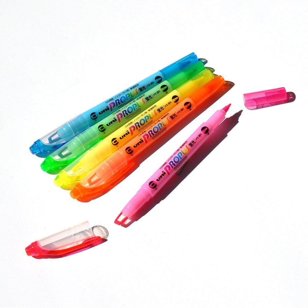 Mitsubishi Pencil Window 5 6cm X 14cm Pro-Pass Highlighter, Colors, PUS-102T.5C,