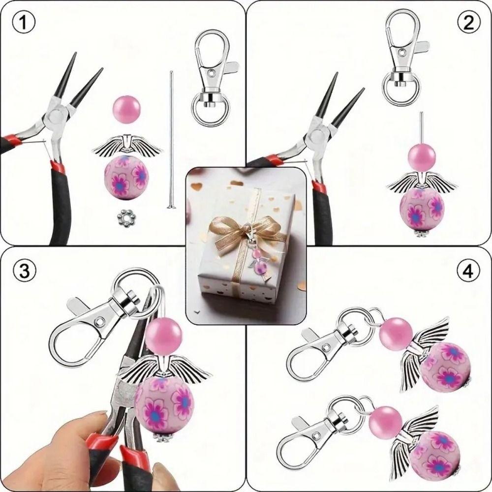 30Pcs/Set DIY Guardian Angel Pendant Creative Angel Fairy Dangle Charms  Keychain Accessories
