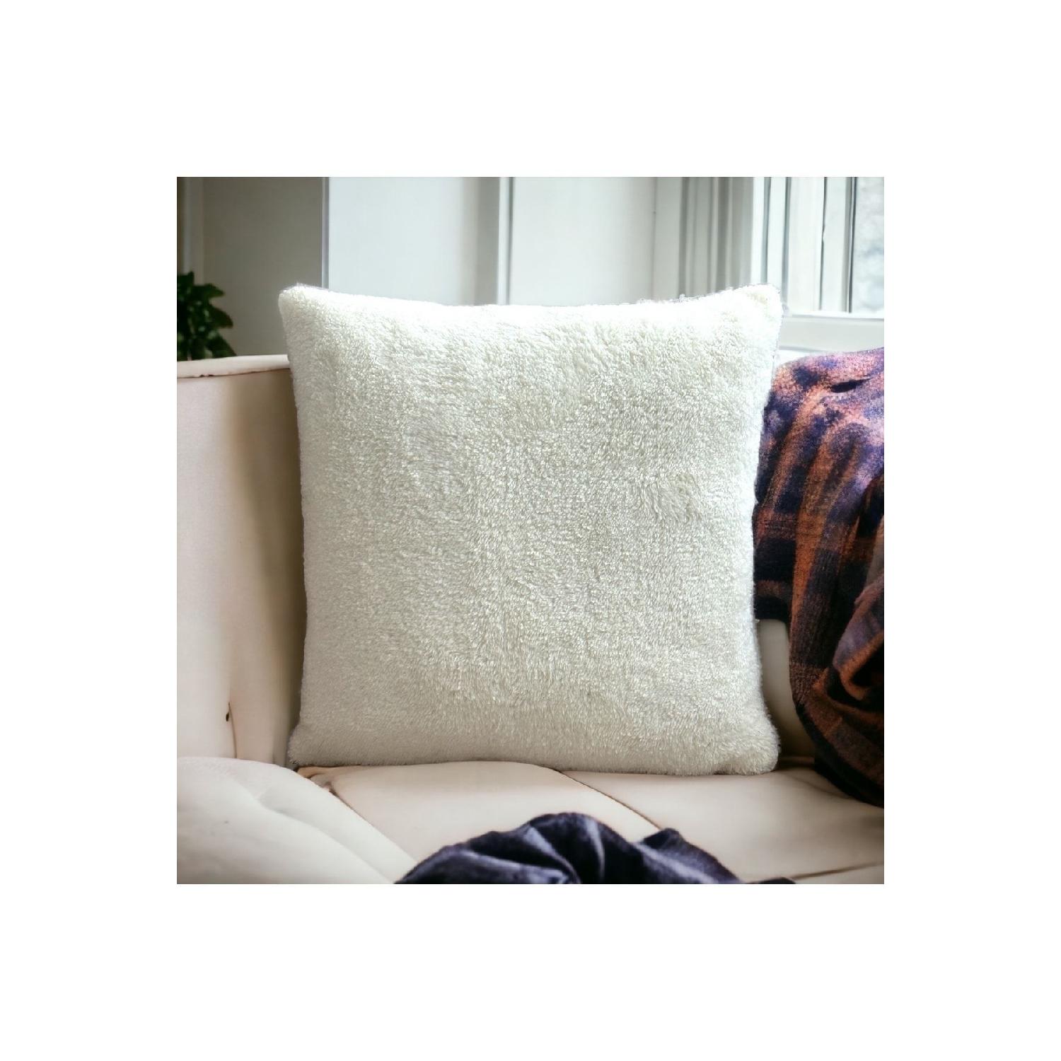 

Двостороння плюшева ягня Тедді Puffy Polar декоративна наволочка(пухкий-01) 43 x 43 червоний