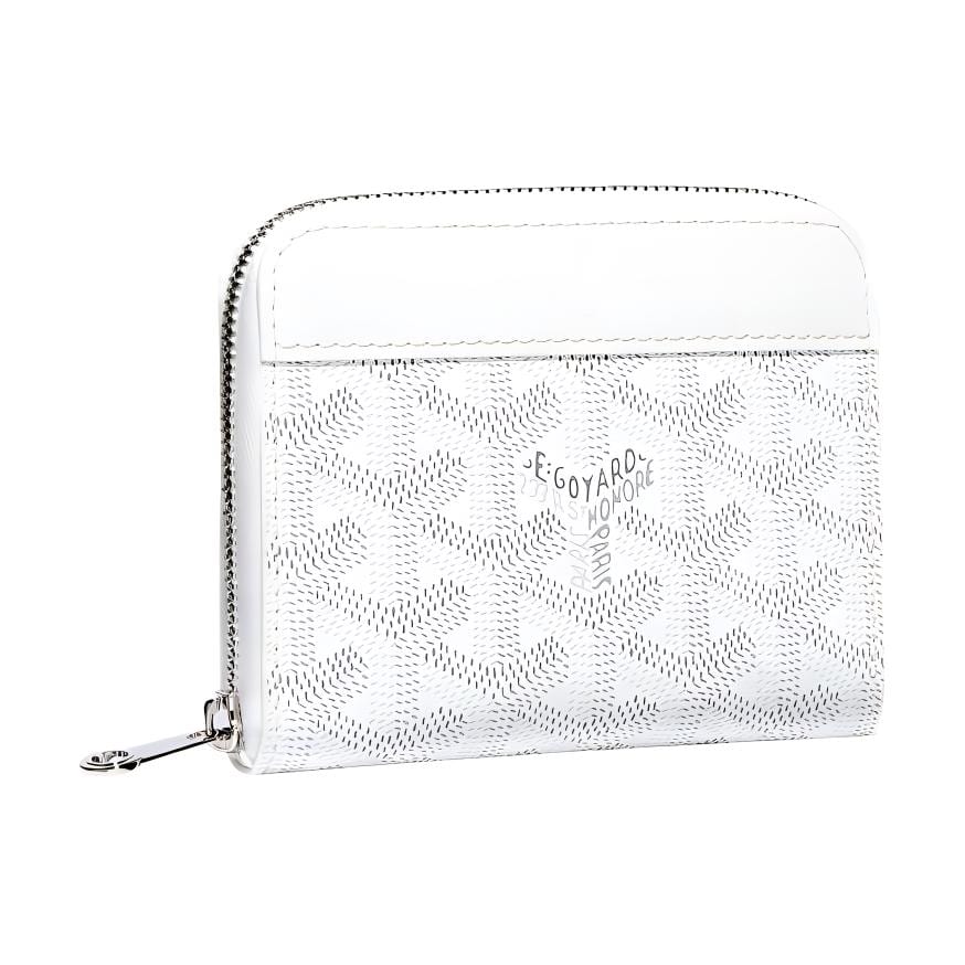 Goyard Matignon Canvas mit Leder Geldbörse Klein Unisex Weiß MATIGNPMLTY-50CL50P