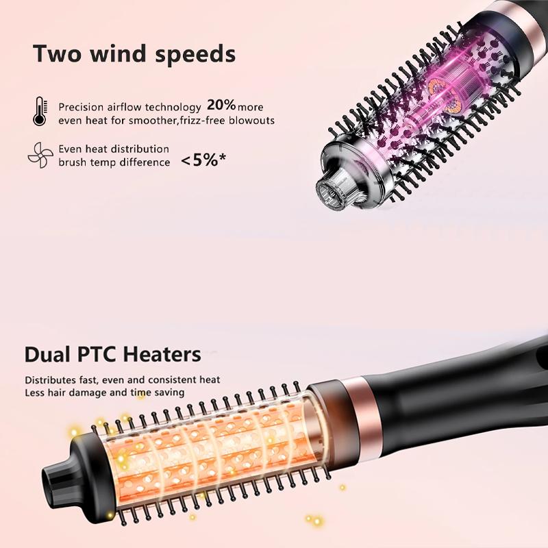 B2B Electric Curling Hair Comb 4 PTC Heating Strips Brushless Motor 1300W ODM Custom Logo Ceramic Handle 3-Temperature