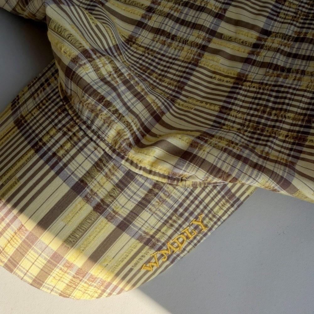 Contrasting Color Personalized Strap Cap Retro Retro Plaid Turban Hat  Sunshade Use