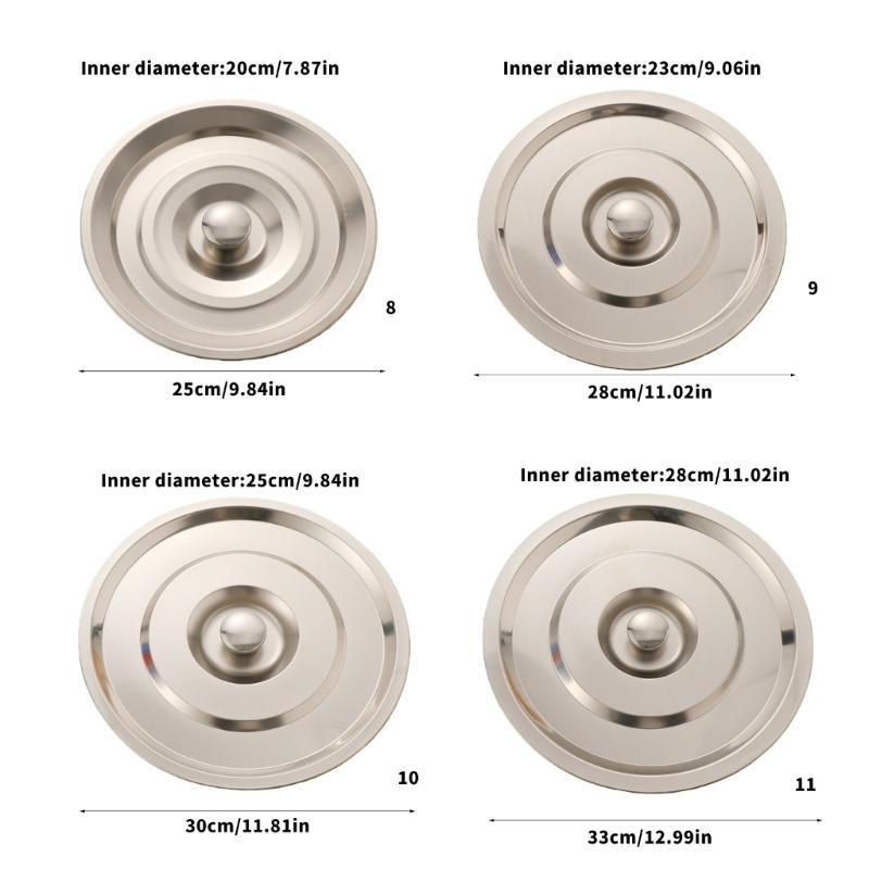 Stainless Steels Frying Pan Cover for Pots Woks Sustainable Kitchen Essential Restaurant Tool Cookware Cover