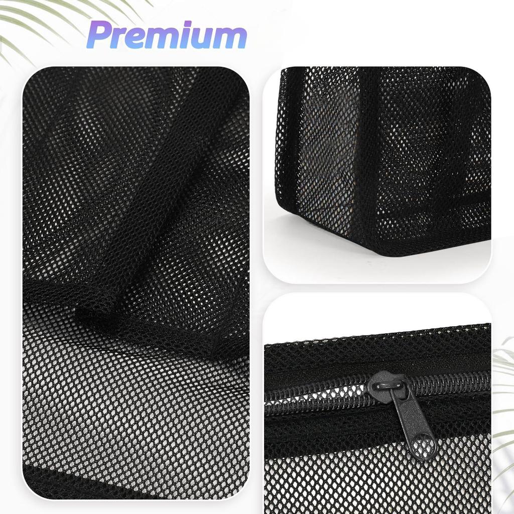 Portable Mesh Shower Bag for Beach Gym Travel Ventilated Bath Storage Organizers With Hanging Hook