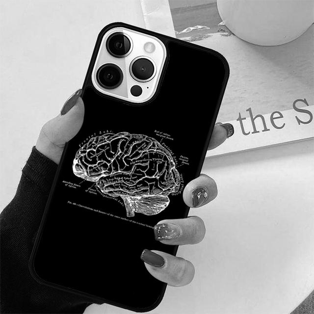 Vintage Anatomy Heart Cardiac Brain Nurse Phone Case Cover for iPhone 13 11 12 Pro Max Mini XS XR X 8 Plus 7 SE 2020 6S 5S Coque
