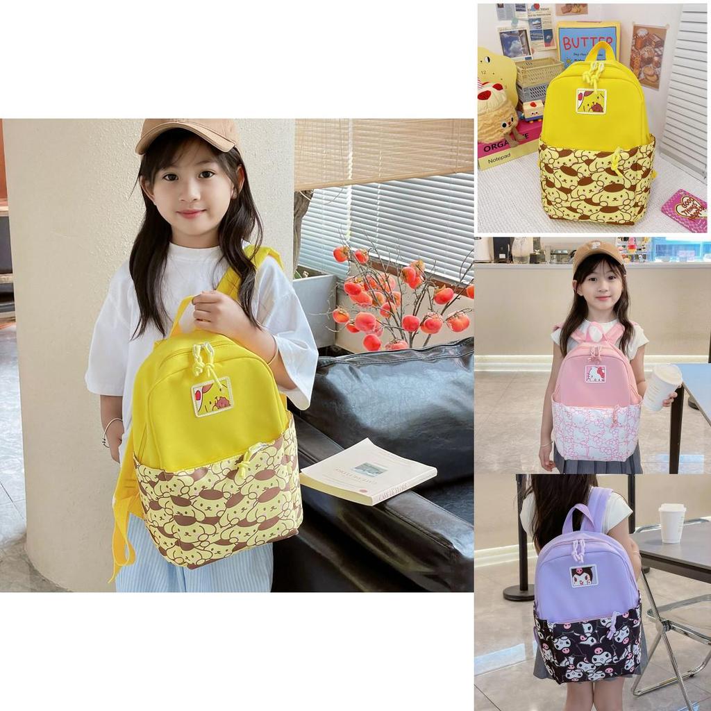 Cute Nylon Backpack For Preschoolers Trendy And Comfortable Cartoon Print