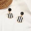 Golden Metal Drop Earrings Women able Big Trendy Round Circle Ear Dangle Party Personality Vintage Jewelry